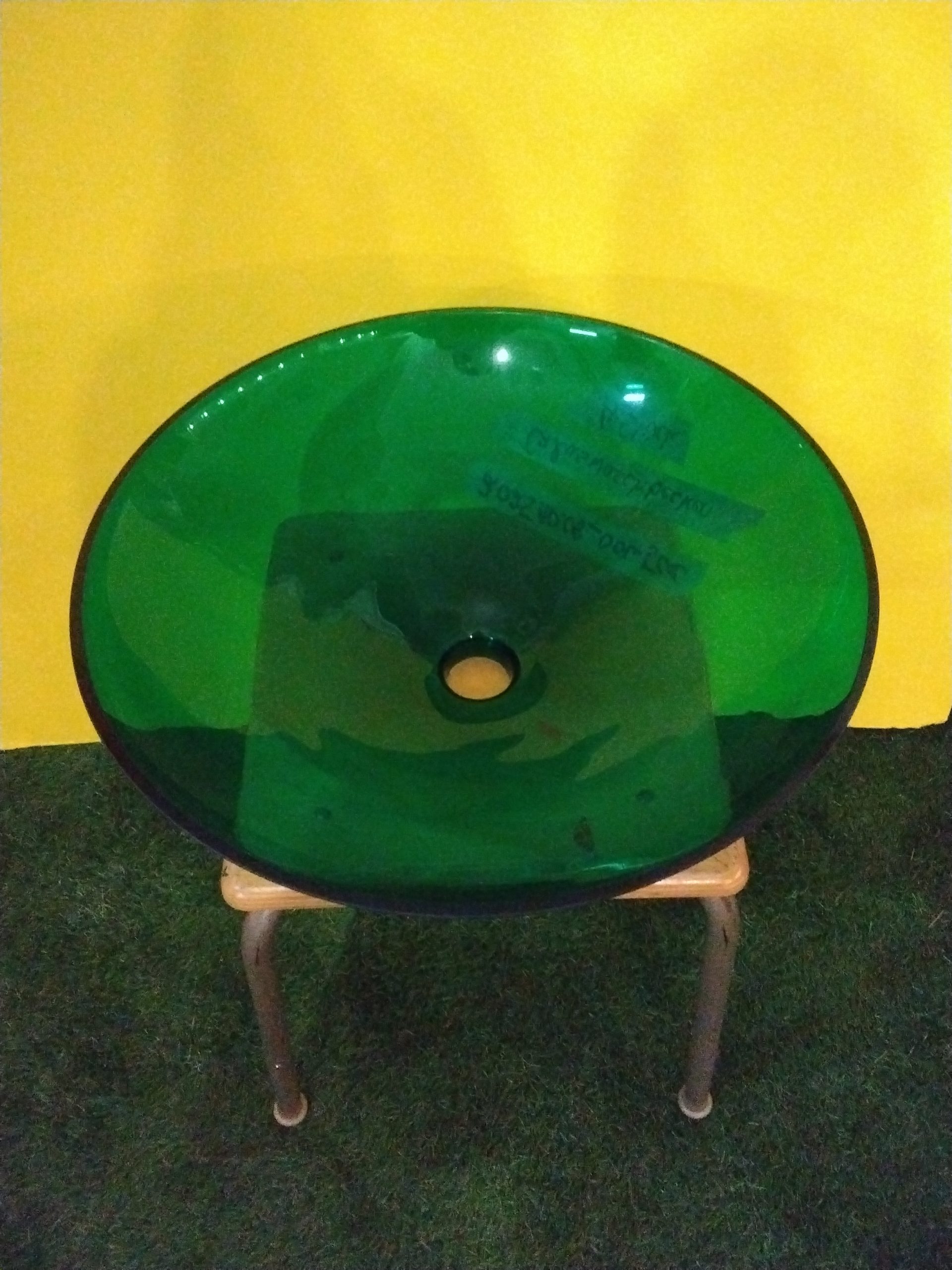 Waschbecken | 47cm rund | grün | Glas