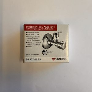 Eckregulierventil mit Verlängerung und Schubrosette, Geräteanschluss 3/8 Zoll von Schell