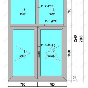 Walter Fenster + Türen: 4-teiliges Fenster (NEU)